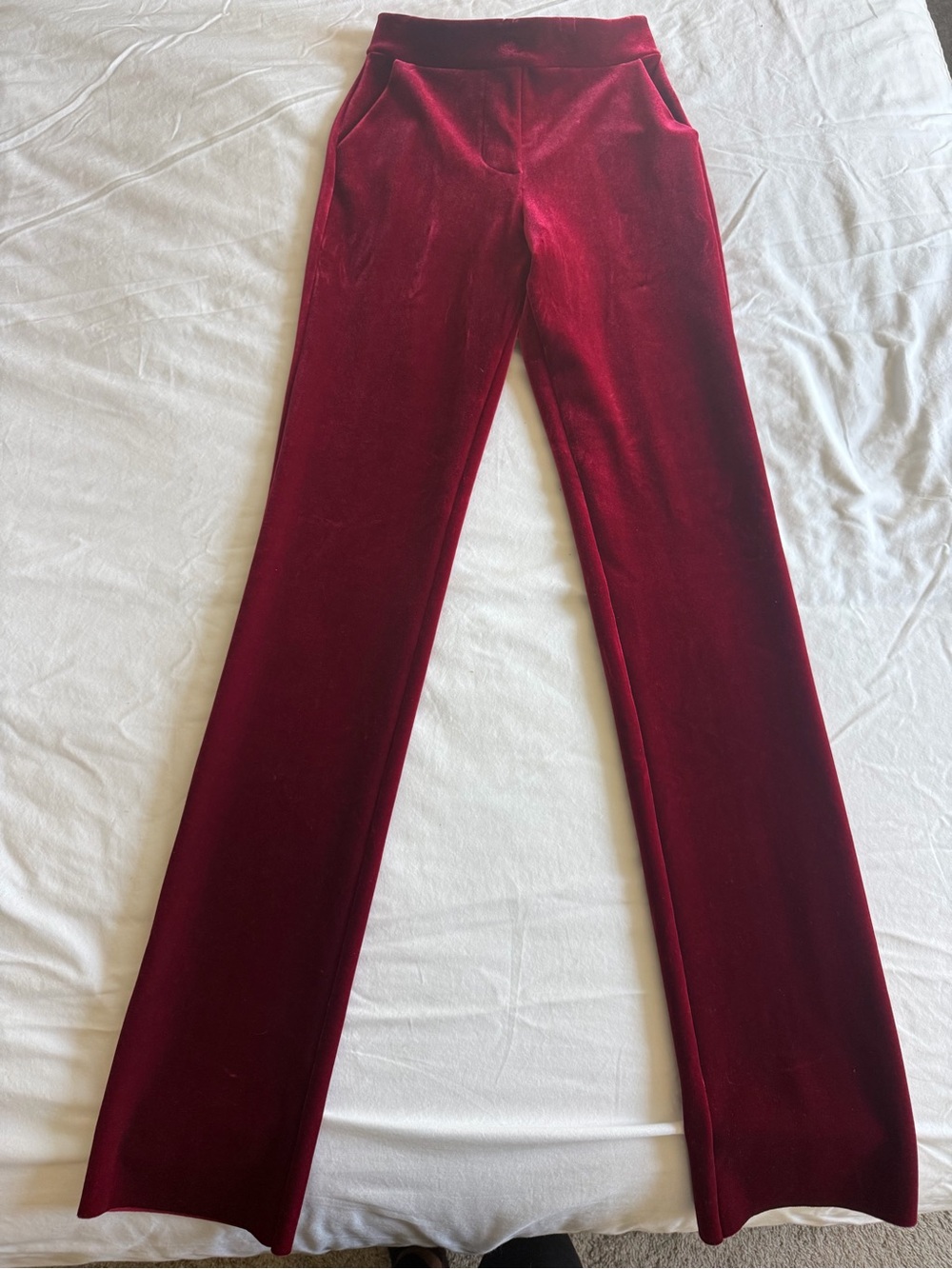 Chiara Boni Burgundy Velvet  Pants